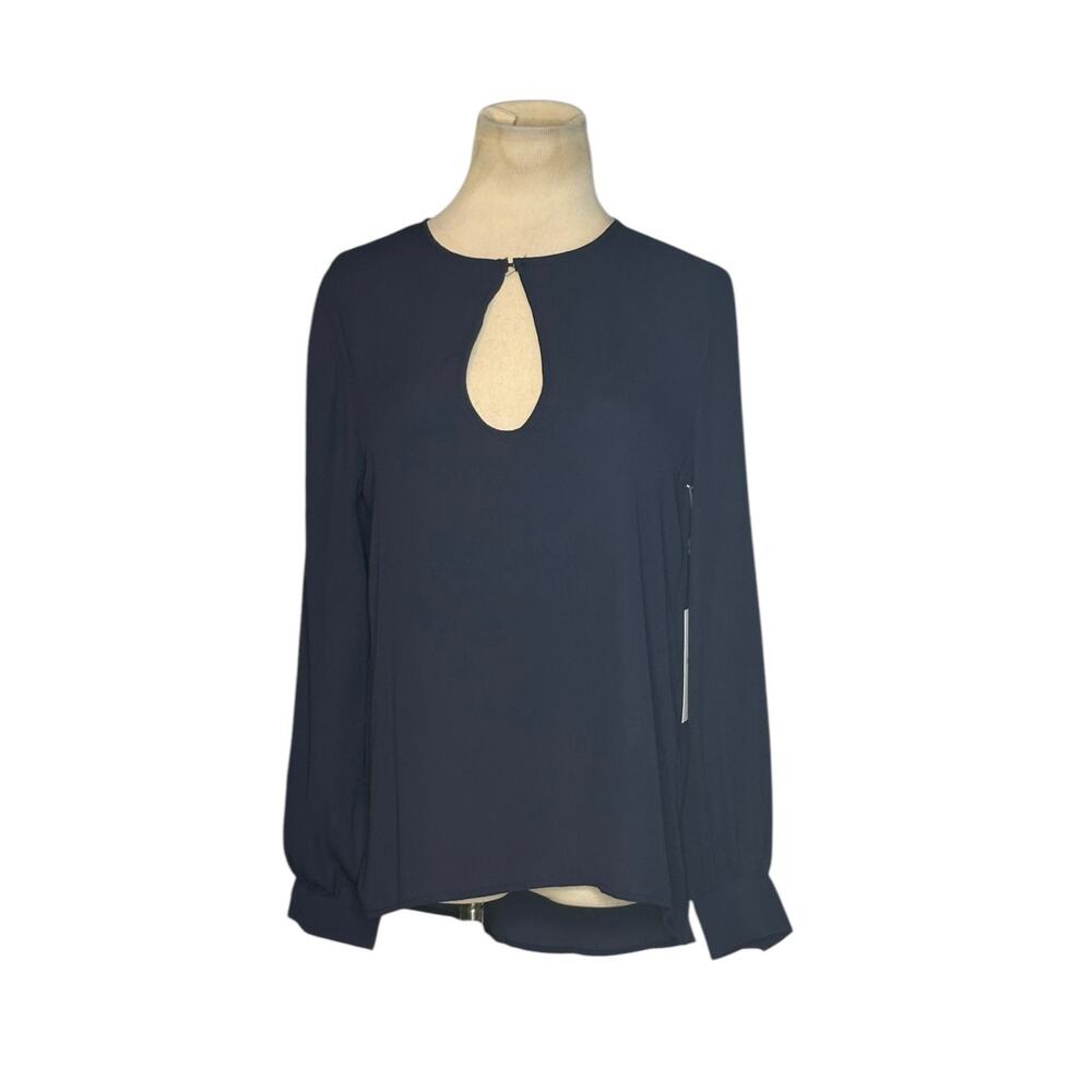 WAYF navy blue long sleeves tunic blouse size XS